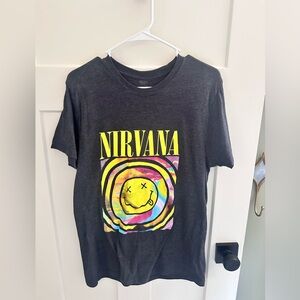 NIRVANA Tee - Black with Multicolor Design